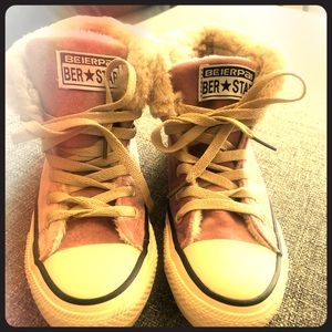 Ber Star pink fur sneakers